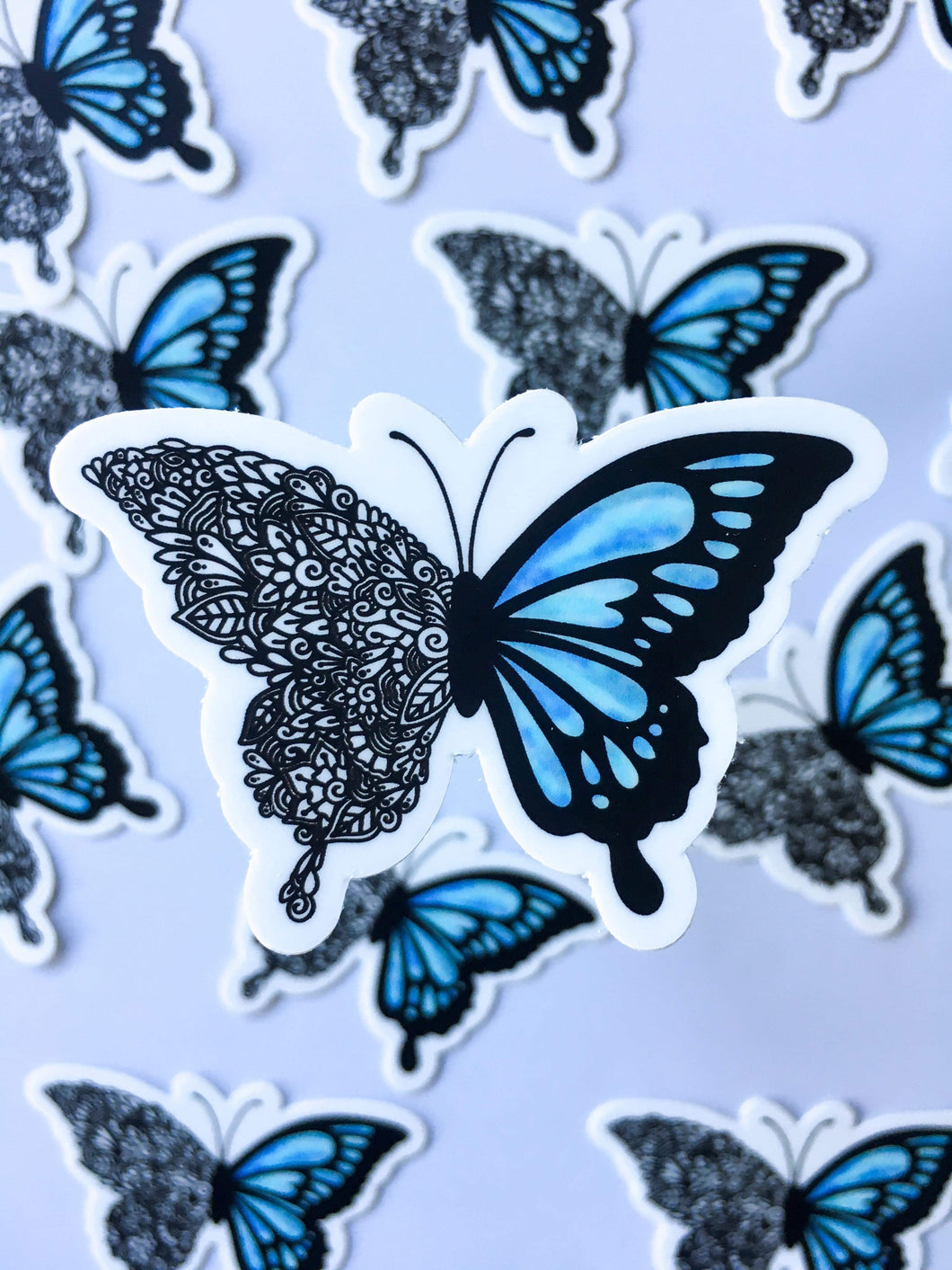 Zentangle Butterfly Sticker