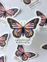 Load image into Gallery viewer, Antisocial Butterfly Clear Sticker
